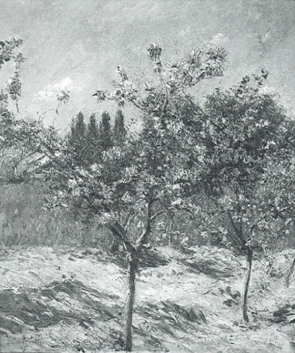 プティ=ジャンヌヴィリエ、花咲くリンゴの木